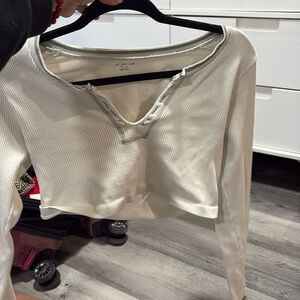 Out From Under Long Sleeve Crop Top